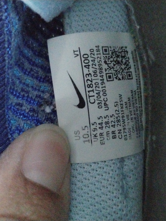Nike Air VaporMax 2020 Flyknit CT1823-400 Blue Purple Men\'s 10.5 main image 8
